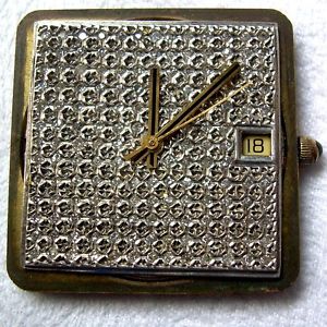 JUVENIA 13619 MOVEMENT 2882-2 FROM GOLD DIAMOND AUTOMATIC WATCH PERFECT WORKING