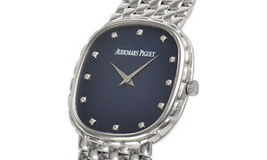 Used Watch Men Audemars Piguet Oval two stitches hand-rolled blue A5H
