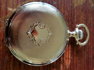 16s SW/Set Solid 14k Gold BWC.Co. Engine Turned Hunter Case complete, Crystal