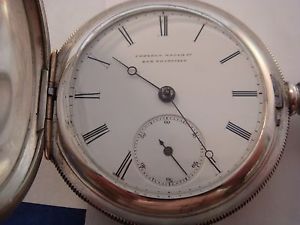 Rare sn24,625 Cornell Watch Co San Francisco Stem Wind 18s silver pocket watch