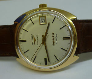 LONGINES ADMIRAL. SOLID GOLD 18 KT. MONOBLOCK CASE. EXCELLENT CONDITION.