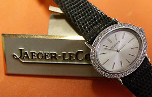 JAEGER LE COULTRE ORO BIANCO SOLID GOLD 18 KT DIAMANTI DIAMONDS WATCH UHREN