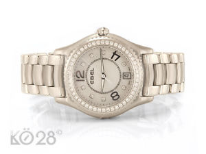NEU - EBEL X1 - 1216110 - 34 mm Stahl Perlmutt Diamanten Quarz Full Set (10789)