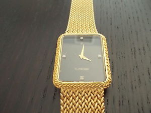VINTAGE ANTIQUE GENT'S CONCORD WATCH 18K YELLOW GOLD DIAMOND WRISTWATCH