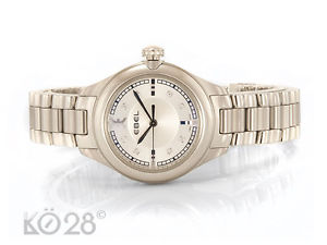 NEU - EBEL Onde 1216092 - 30 mm Stahl Diamanten Quarz Full Set (10790)