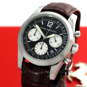 Girard Perregaux Ref 4956 Ferrari Chronograph Date Stainless Steel Box