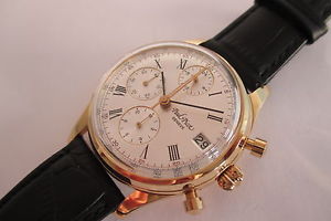Paul Picot Classic, 18K Gold Gents Watch, Lemania 5100, NEW, Box-Papers, LOOK !!