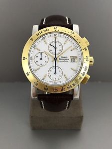 Girard Perragaux 18k Gold Bezel AutomaticChronograph Men's Watch 38 mm GP 7000