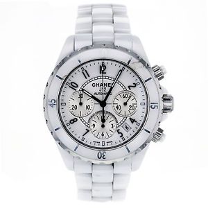 Chanel J12 Chronograph Automatic White Dial Women's Watch H1007