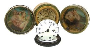 C1770 TWO CONCEALED EROTIC SCENES BOX SET WITH VAUCHER A. PARIS SIGNED  WATCH