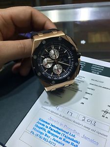 Audemars PIGUET AP ROSE GOLD ROYAL OAK OFFSHORE ROO CHRONOGRAPH 26401RO 44mm
