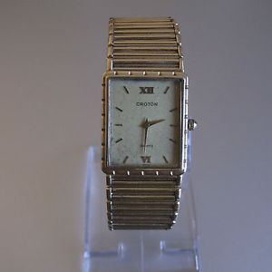14K YELLOW GOLD CROTON ULTRA THIN WRISTWATCH!