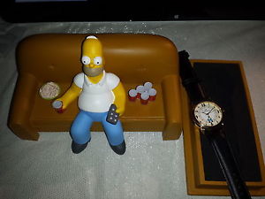 ULTRA RARE SIMPSON HOMER FOSSIL WATCH GOLD LIMITED NUMBERED EDITION WITH BOX
