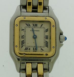 CARTIER PANTHERE ACCIAIO ORO STEEL GOLD LADY 24 MM WATCH UHREN MONTRE