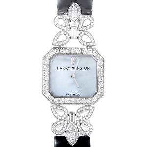 Harry Winston Ladies 18K White Gold Diamond Wristwatch 160406
