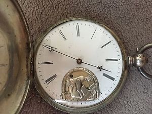 Erotic Pocket Watch Circa 1800's High Grade Swiss Key Wind Key Set