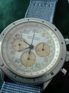 ULTRA RARE VINTAGE CHRONOGRAPH HAMILTON LEMANIA 1873/24HOURS (BREITLING NAV.)!!!