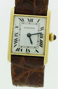 CARTIER TANK MINI ORO 18 KT SOLID GOLD WATCH UHREN MONTRE OROLOGIO