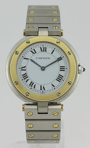 CARTIER SANTOS RONDE LADY GOLD & STEEL