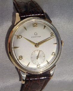 CERTINA 9K SOLID GOLD HAND WIND VINTAGE SMALL SECONDS Cal. 23-20