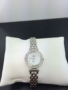 Lady's Belair watch, 14k white gold with diamonds, MOP