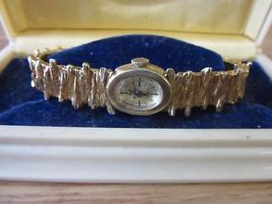 Paul Peugeot 17 Jewels 14k Solid Yellow Gold Case + Band Watch Rare