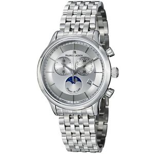 Maurice Lacroix Mens LC1148-SS002131 Les Classiqu Silver Chronograph Dial Watch