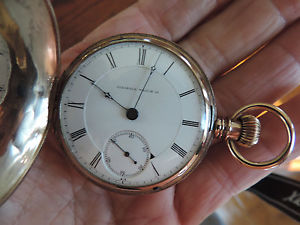ILLINOIS CHRONOMETER POCKET WATCH 18 SIZE SOLID GOLD HUNTING CASE I STAR -2500