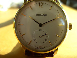 STYLISH EBERHARD GENTS WRISTWATCH 18CT GOLD