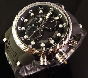 BEAUTIFUL NEW MENS S1 RALLY BLACK DIAL CHRONOGRAPH -QUALITY BLACK POLY BAND