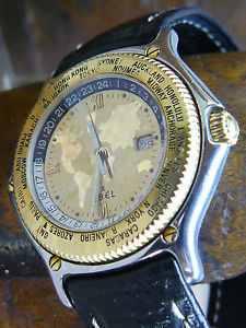 EBEL HAU, men´s watch, VOYAGER, Mod. ATLAS, GOLD bezel, Sehr schöne Uhr *****