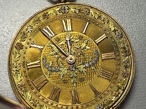 18K Solid Gold High Grade 22k Solid Gold Multicolor Dial,Lepine Made By Lucie M