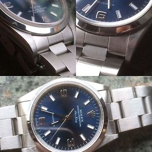 Rolex Airking 14000 Blue Soleil Saphire Zaffiro 4mm automatic oyster