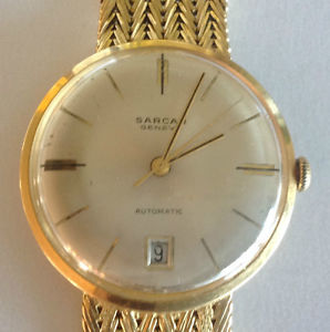 SARCAR  GENEVE VOLLGOLDUHR MASSIV 750/18K UNISEX TOP ZUSTAND RARE AUTOMATIC 76gr