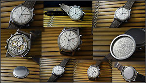 RARE MOVADO SUB SEA M95 VINTAGE CHRONOGRAPH WATCH UHR MONTRE stainless steel
