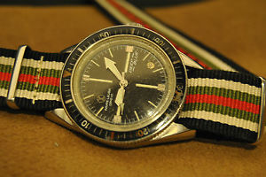 VINTAGE DIVER WATCH FAVRE LEUBA DEEP BLUE AUTOMATIC HERRENUHR BAKELITE BEZEL