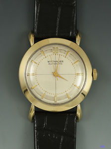 HIGH QUALITY WITTNAUER 14K GOLD  MENS WRIST WATCH