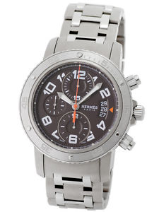 Pre-owned Hermes Clipper Diver Chronograph Automatic CP2.941.435 / 4963 Watch,AS
