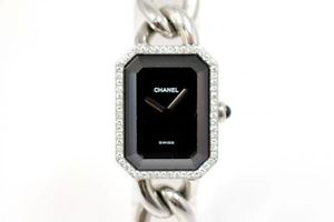 Auth CHANEL Premiere Watch Size L H0495 SS x Diamond USED