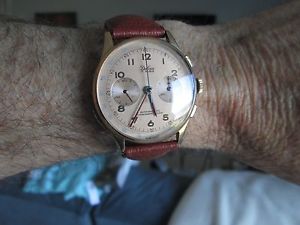 Large 38mm 18k Rose gold DULCIA Suisse Chronometer, original, clean, accurate
