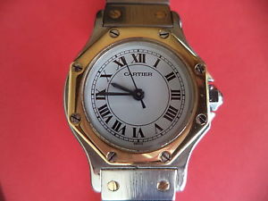 WATCH CARTIER SANTOS RONDE 18K/750 GOLD & STEEL, AUTOMATIC, OCTAGONAL,