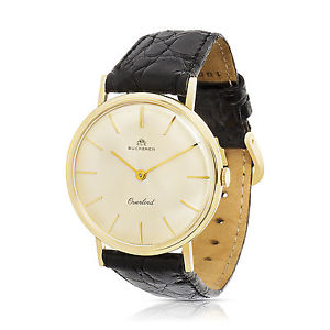 Men's Vintage 1970s Bucherer Overlord 18K Yellow Gold Manual Wind Watch 165 08
