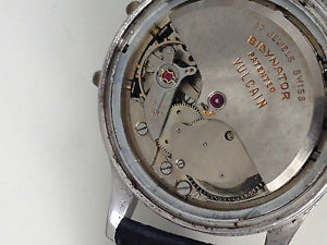 Vintage Vulcain watch - Felsa 693 Bidynator movement - Vollkalender Mondphase