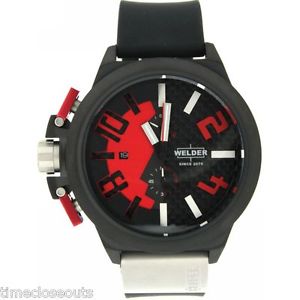 WELDER K35 2501 Black Red Chronograhp Watch New Men's Watch FAST SHIPPING!