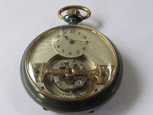 Excellent carousel pocket watch impeccable conditions with original case