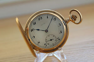 ELECTION CHRONOMETER 14K GOLD FULL HUNTER POCKET WATCH