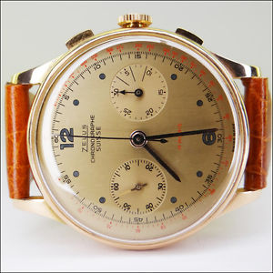 Herrenuhr Zelus Chronographe Suisse 18kt Gold Cal. Landeron 248