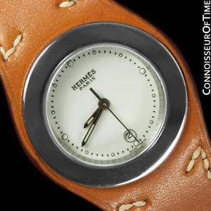 HERMES HARNAIS Ladies Watch - Stainless Steel & Hermes Leather