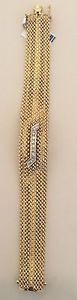 14k Gold Peek-a-Boo Mesh Diamond Watch