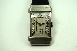 HAMILTON TOP HAT VINTAGE SOLID 14K WHITE GOLD DIAMOND DIAL 40 MM BUY IT NOW!!